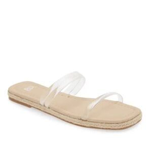 Nordstrom BP Viola Braided Flat Slide Sandals in clear